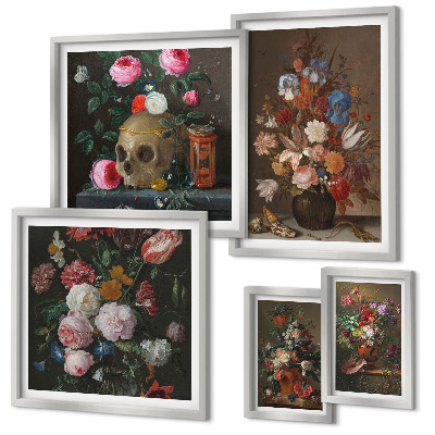 Set di quadri incorniciati Composizioni floreali classiche