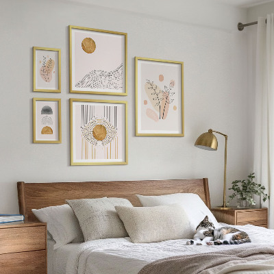 Polittico con cornice Piante eleganti e minimaliste