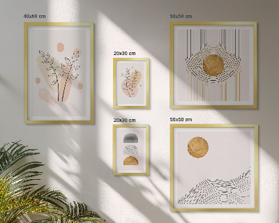 Polittico con cornice Piante eleganti e minimaliste