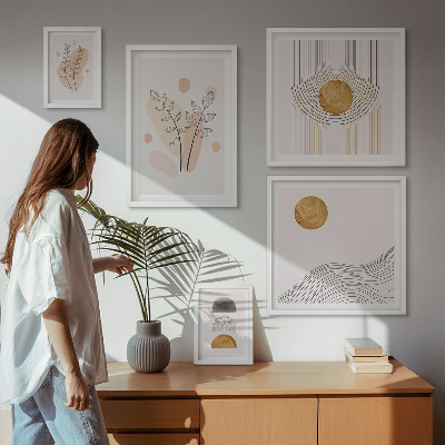 Polittico con cornice Piante eleganti e minimaliste