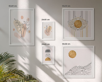 Polittico con cornice Piante eleganti e minimaliste
