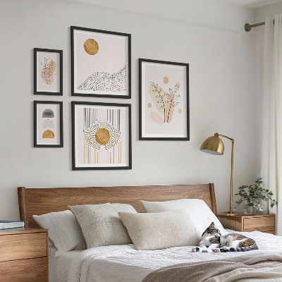 Polittico con cornice Piante eleganti e minimaliste