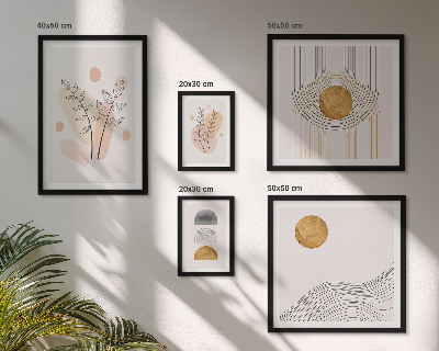 Polittico con cornice Piante eleganti e minimaliste
