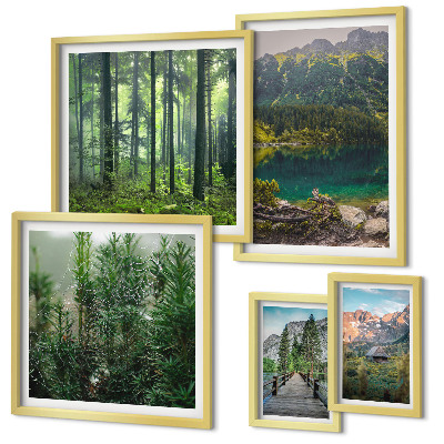 Set di quadri incorniciati Paesaggi montani e foreste