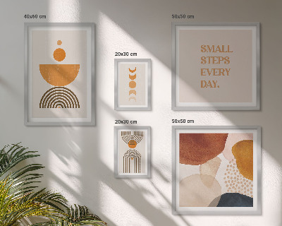 Set di quadri incorniciati Grafica elegante nei toni della terra