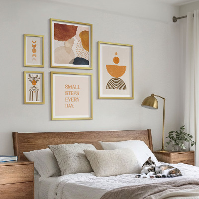 Set di quadri incorniciati Grafica elegante nei toni della terra