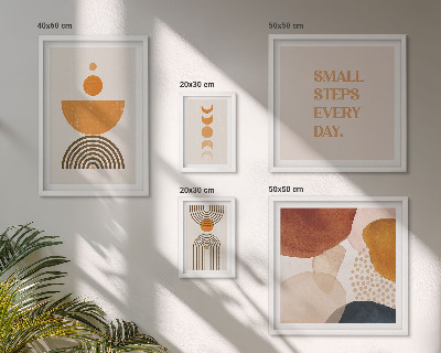 Set di quadri incorniciati Grafica elegante nei toni della terra