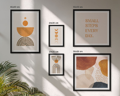 Set di quadri incorniciati Grafica elegante nei toni della terra