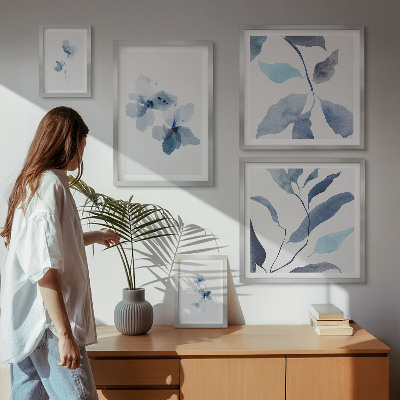 Set di 5 quadri Eleganti fiori ad acquerello