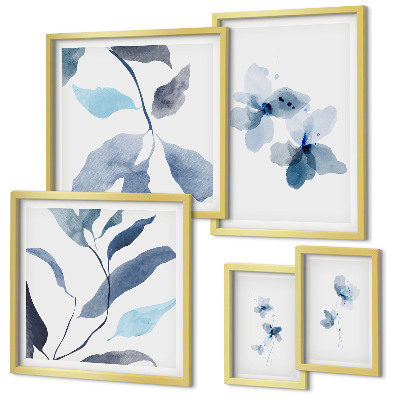 Set di 5 quadri Eleganti fiori ad acquerello
