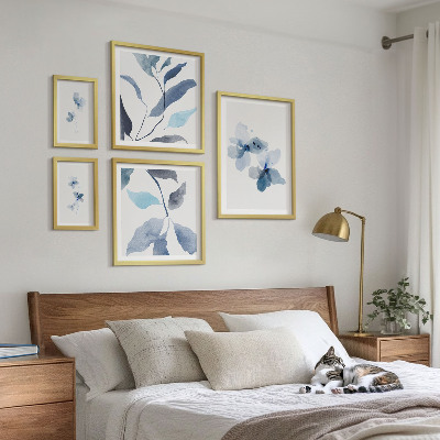 Set di 5 quadri Eleganti fiori ad acquerello