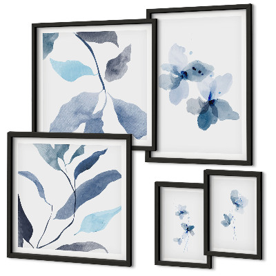 Set di 5 quadri Eleganti fiori ad acquerello
