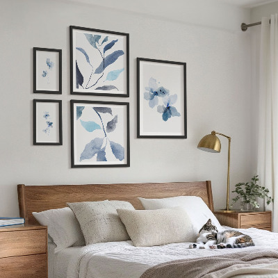Set di 5 quadri Eleganti fiori ad acquerello