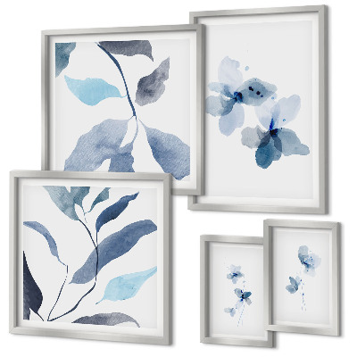 Set di 5 quadri Eleganti fiori ad acquerello