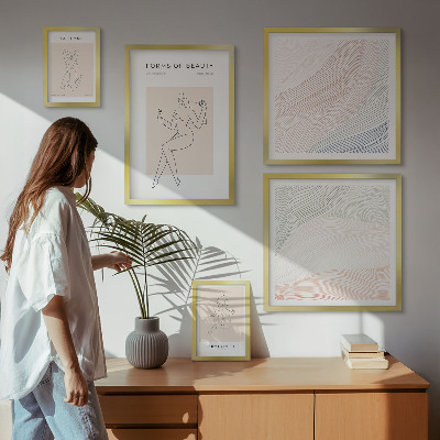 Polittico con cornice Forme di bellezza, linee di silhouette