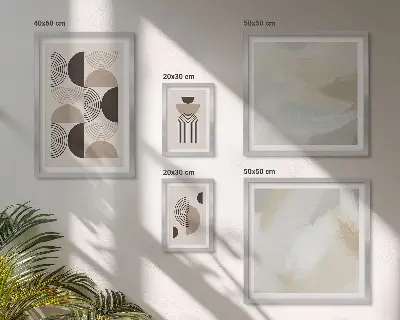 Set di quadri incorniciati con stampa a geometria delle forme astratte