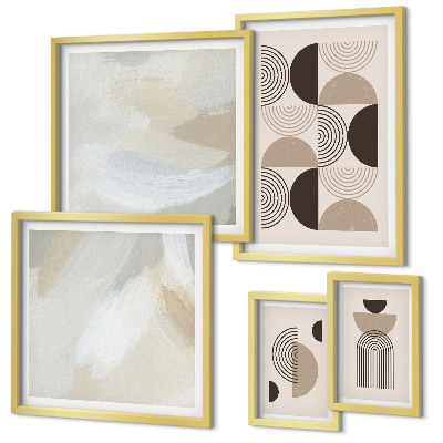 Set di quadri incorniciati geometria delle forme astratte