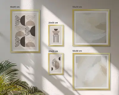 Set di quadri incorniciati con stampa a geometria delle forme astratte