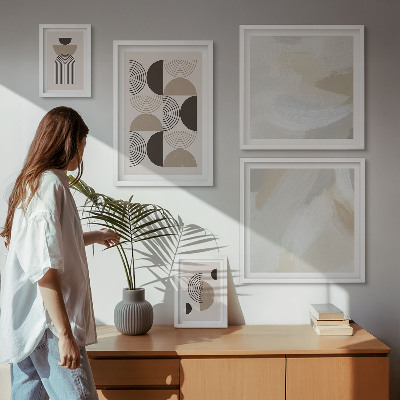 Set di quadri incorniciati geometria delle forme astratte