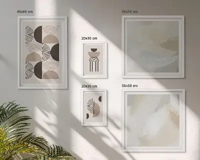 Set di quadri incorniciati con stampa a geometria delle forme astratte