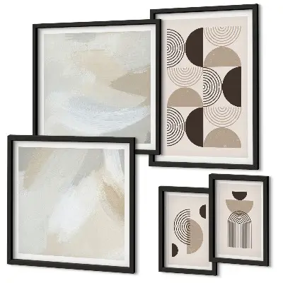 Set di quadri incorniciati con stampa a geometria delle forme astratte