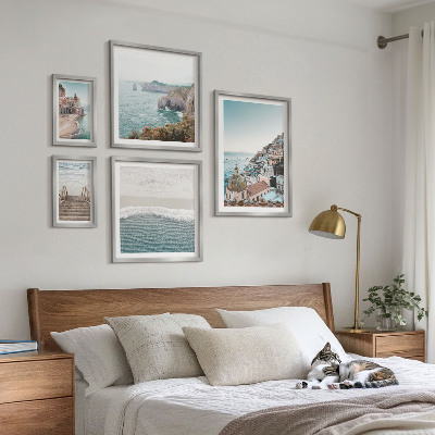Polittico con cornice Paesaggi di una città di mare