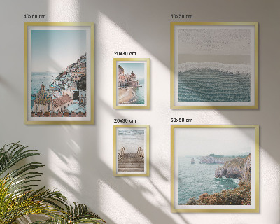 Polittico con cornice Paesaggi di una città di mare
