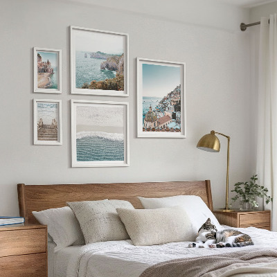 Polittico con cornice Paesaggi di una città di mare