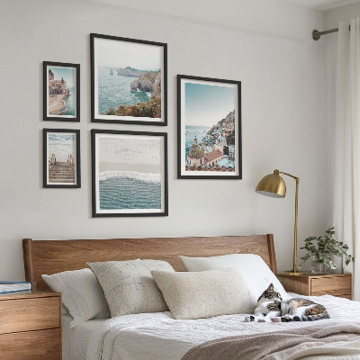 Polittico con cornice Paesaggi di una città di mare