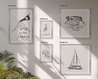 Set di 5 quadri Grafica elegante del vino relax
