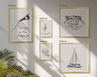 Set di 5 quadri Grafica elegante del vino relax