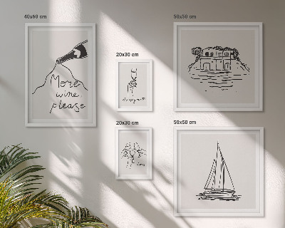 Set di 5 quadri Grafica elegante del vino relax