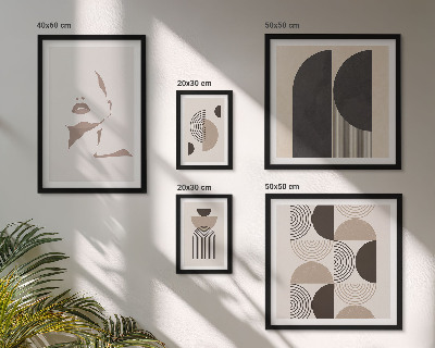 Set di 5 quadri Ritratti geometrici eleganti