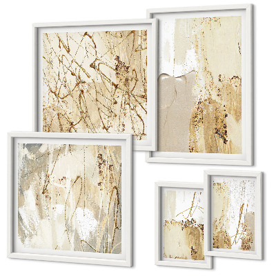 Polittico con cornice Trame astratte moderne