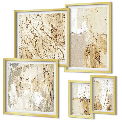 Polittico con cornice Trame astratte moderne