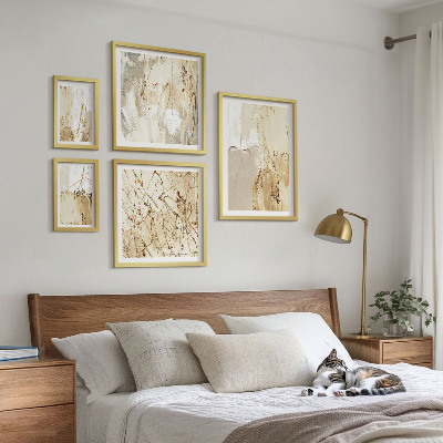 Polittico con cornice Trame astratte moderne