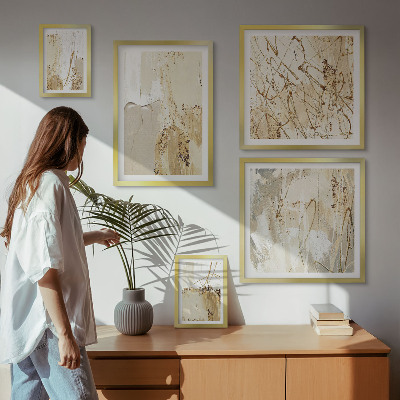 Polittico con cornice Trame astratte moderne