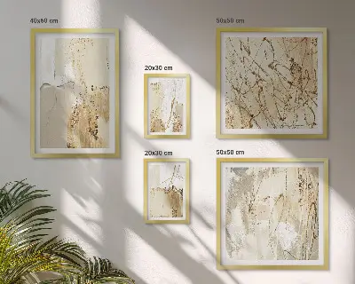 Trame astratte moderne polittico con cornice