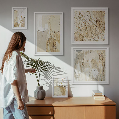 Polittico con cornice Trame astratte moderne
