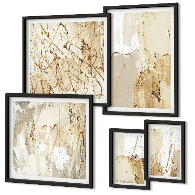 Polittico con cornice Trame astratte moderne