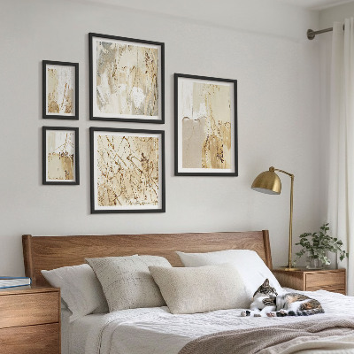 Polittico con cornice Trame astratte moderne