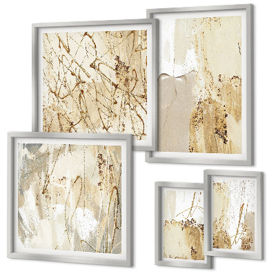 Polittico con cornice Trame astratte moderne