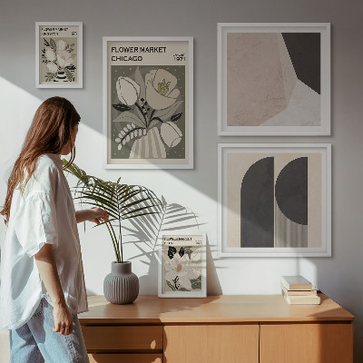 Set di quadri incorniciati Composizioni floreali eleganti