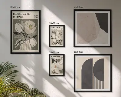 Set di quadri incorniciati con composizioni floreali eleganti