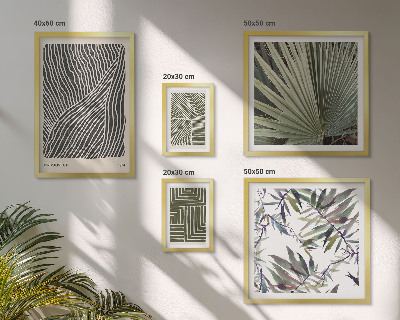 Set di 5 quadri Composizioni vegetali minimaliste