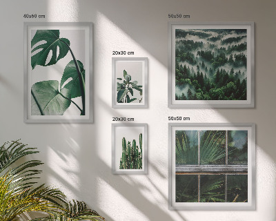 Polittico con cornice Ispirazioni vegetali dai tropici