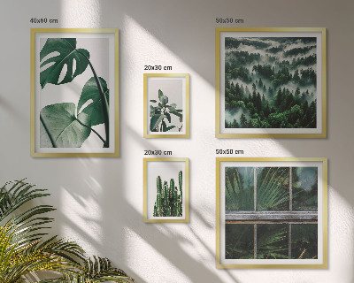 Polittico con cornice Ispirazioni vegetali dai tropici