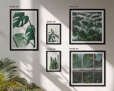 Polittico con cornice Ispirazioni vegetali dai tropici