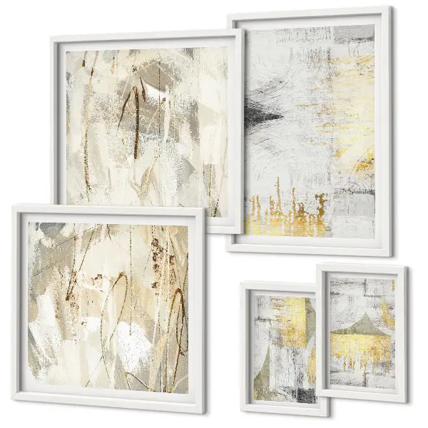 Set di quadri incorniciati con eleganti motivi astratti