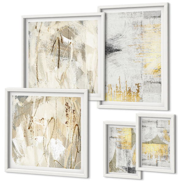 Set di quadri incorniciati Eleganti motivi astratti